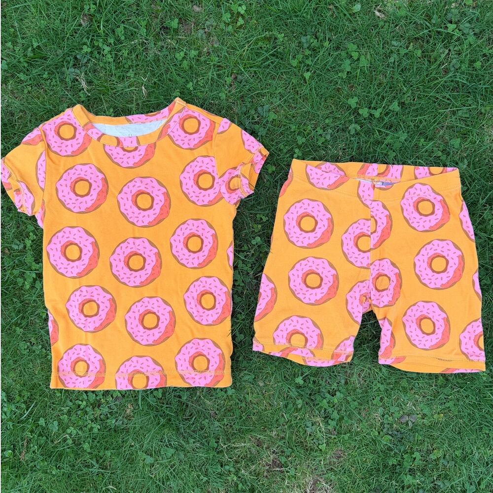 GAP Kids Donut Print Pajama Set Organic Cotton Shorts Set (Sz 8)